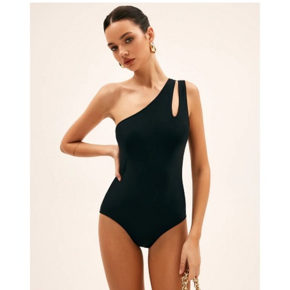 Commense Asymmetrical Cutout One Piece Swimsuit NWT, Size M